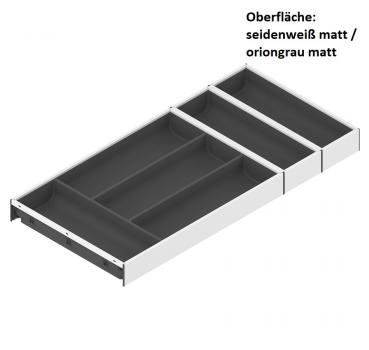 AMBIA-LINE Besteckeinsatz, für LEGRABOX / MERIVOBOX, Kunststoff / Stahl, 6 Besteckfächer, NL=650 mm, Breite=300 mm